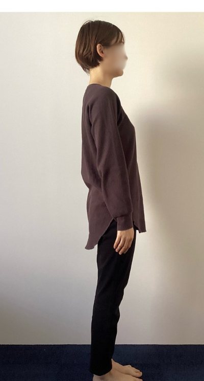 20代のお客様 トレーニング前の立ち姿勢