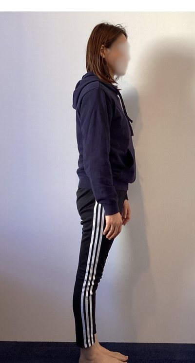 40代のお客様 トレーニング前の立ち姿勢