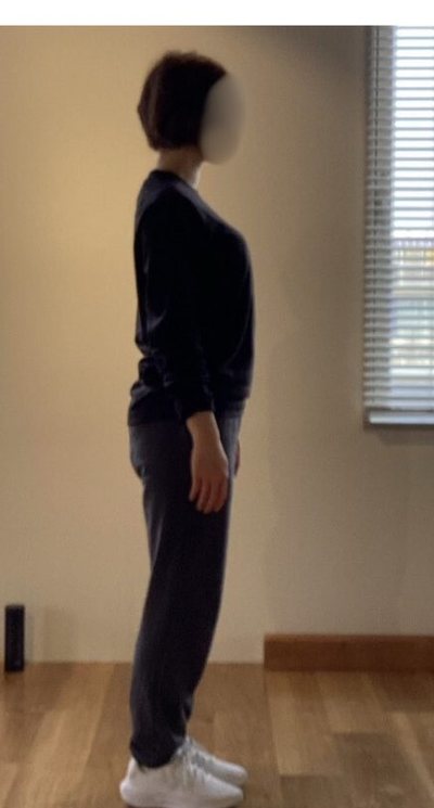 30代のお客様 2回のレッスン後の立ち姿勢