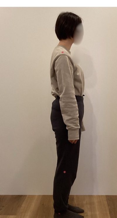 30代のお客様 トレーニング前の立ち姿勢