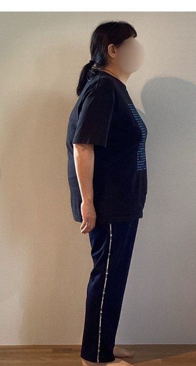 60代のお客様 トレーニング前の立ち姿勢